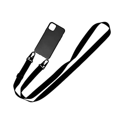 Crossbody Phone Case Compatible with iPhone 16 Pro, Cute Soft Silicone Cover with Lanyard Adjustable Shoulder Strap Shockproof Protector Women Girls Black - color: Black, size: iPhone 16 Pro