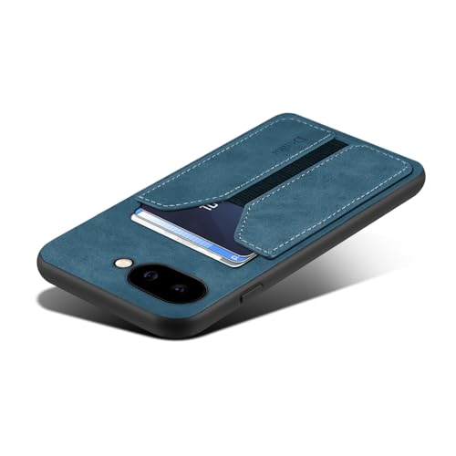 Kowauri Case for Google Pixel 9a, PU Leather Wallet Case with Credit Card Slot Holder Ultra Slim Protector Cover for Google Pixel 9a (Blue) - color: Blue