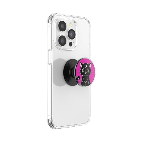 PopSockets Phone Grip with Expanding Kickstand, Adhesive Grip , Halloween PopSocket - Enamel Black Cat Magic - color: Black Cat Magic, style: Adhesive