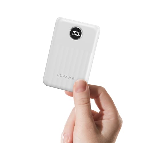 Portable Charger,Ultra Slim 10000mAh 22.5W Power Bank,USB C in/Output Fast Charging Mini Battery Pack Compatible with iPhone 17 16 15 14 Samsung S23 S22 S21 Google iPad etc (White) - color: White