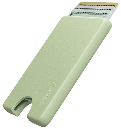 Casely MagWallet | Kiwi Kiss | Matcha Green Shimmer | Slim Wallet Card Holder | Compatible with MagSafe | Soft-Touch Hard Silicone | Holds Up to 3 Cards - color: Kiwi Kiss | Matcha Green Shimmer