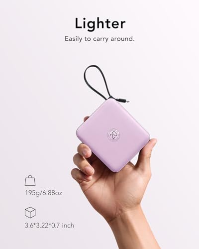VRURC Portable Charger 10000mAh Battery Pack, Cell Phone Power Bank, Purple - color: Purple