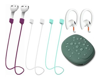 BUISAMG AirPods Magnetic Anti-Lose Strap, Soft Silicone Sport Lanyard - color: White...