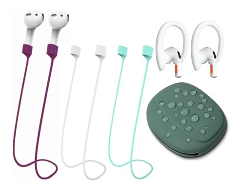 BUISAMG AirPods Magnetic Anti-Lose Strap, Soft Silicone Sport Lanyard - color: Wine Red...