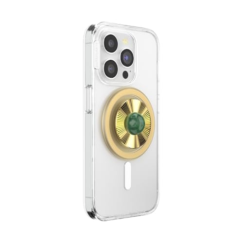 PopSockets Phone Grip for MagSafe, Magnetic Holder- Gem Brooch Jade - color: Brooch Jade, style: MagSafe