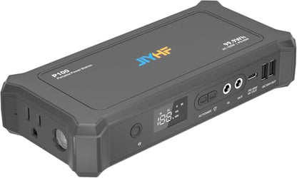 JIYHF Portable Power Station with AC Outlet - 99.9Wh Backup Battery, 100W AC & 65W USB-C PD Fast Charging Ideal for Outdoor Work - style: P100 Gray