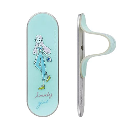 Momostick Flatstick, Cell Phone Finger Grip Strap Holder for Hand, Cell Phone Stand, New Slim Finger Loop Selfie Grip Compatible with Most Smartphones-Stylish - color: Stylish