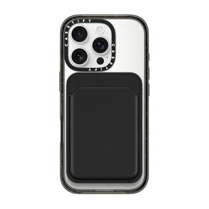 CASETiFY Snappy BioVeg Tumbled Wallet [Compatible with Magsafe] - Black - color: Black