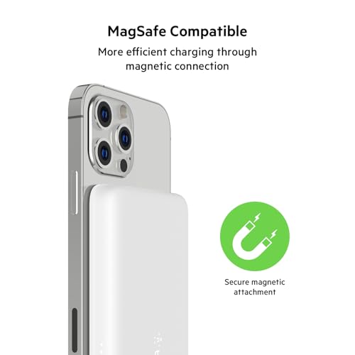 Belkin 7.5W Magnetic Wireless Power Bank, MagSafe Charger for iPhone