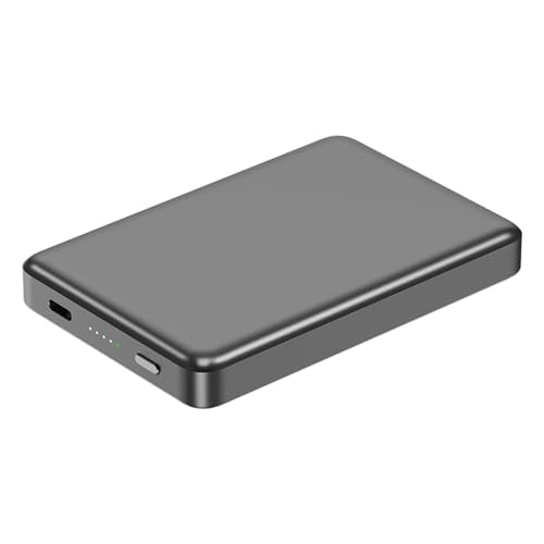 X Blade 10K Slim Magnetic Power Bank - 10000 mAh – MagSafe Portable Charger for iPhone and Samsung, Wireless Fast Charging USB-C PD 20W, Ultra Thin Metal Design, Gray - color: Gray