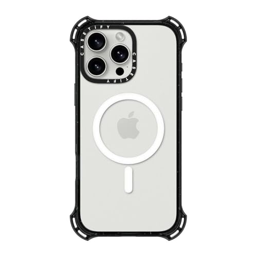 CASETiFY for iPhone 16 Pro Max Case - Bounce Compatible with MagSafe | Shockproof | 21.3 ft. 6X Military Grade Drop Protection | Black - color: Clear Black, size: Iphone 16 Pro Max (6.9")