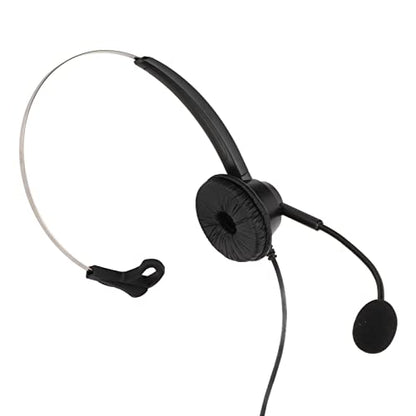 H360-3.5 Single Sided Business Headset, Monaural Telephone Headset with Noise Reduction Microphone, Lightweight Comfortable Call Center Headset with 3.5mm Plug for Customer