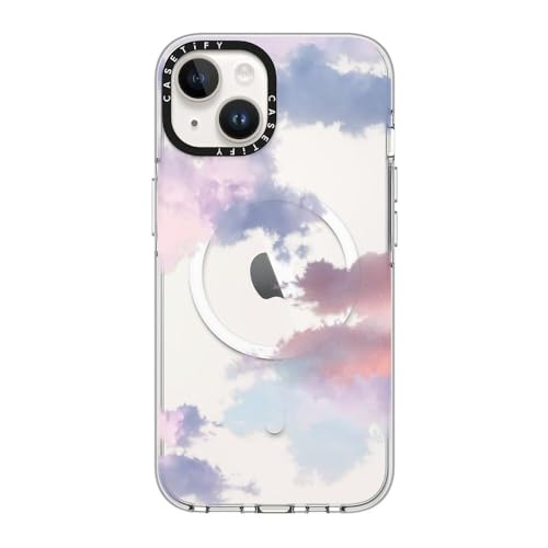 CASETiFY for iPhone 14 Case - Impact Clear Compatible with MagSafe | Not Yellowing | 6.6 ft. 3X Military Grade Drop Protection | Clouds | Clear - color: Clouds, size: Iphone 14 (6.1")