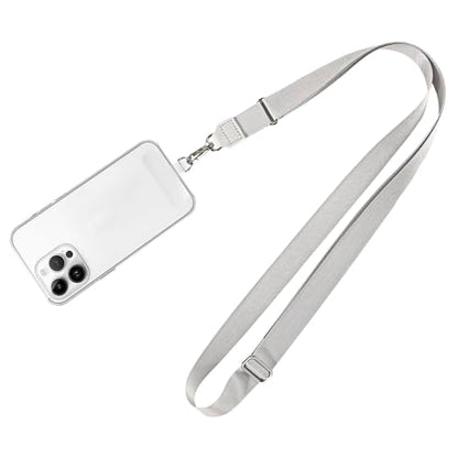 MOLOPPO Phone Lanyard for Smartphone, Adjustable Crossbody Strap-Grey 21.65 - color: A3-grey