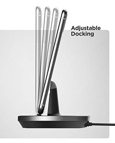 Fast Charging Power Stand for iPhone and iPad Models - MFi Certified Lightning Dock with USB-C Wall Adapter (for All iPhone 12/13 /14 Models)