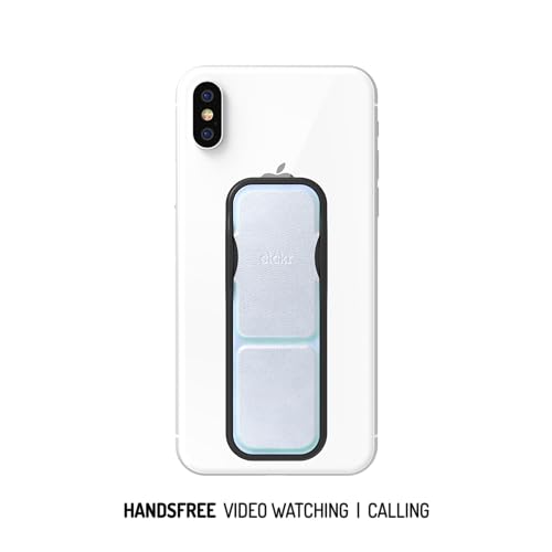 CLCKR Cell Phone Grip and Expanding Stand, Universal Phone Grip Holder for iPhone 15 Pro, Pro Max, Plus, 14 & 13 Models, Samsung Phones, Tablets and More, Holographic