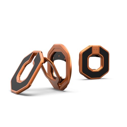 URBAN ARMOR GEAR UAG Magnetic Ring Stand Monarch Mag2 w/Built-in Bottle Opener - Ultra-Strong Double Magnet MagSafe Compatible Metal Phone Ring Grip 360 Rotation Kickstand, Burnt Orange