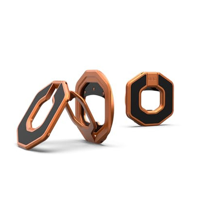 URBAN ARMOR GEAR UAG Magnetic Ring Stand Monarch Mag2 w/Built-in Bottle Opener - Ultra-Strong Double Magnet MagSafe Compatible Metal Phone Ring Grip 360 Rotation Kickstand, Burnt Orange