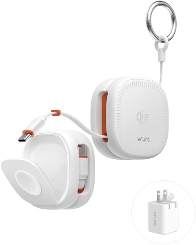 VRURC 3 in 1 Charging Station for Apple,Qi2.2 25W Wireless Charger Dock - color: White