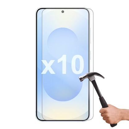 10 Pack Tempered Glass Screen Protector Phone Guard for Samsung Galaxy S25 Bulk