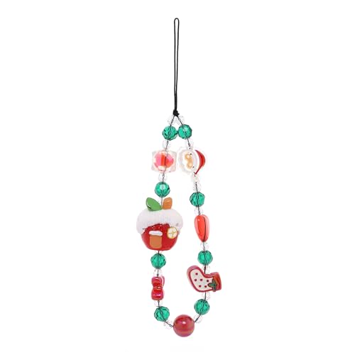 6PCS Beaded Phone Charms Strap Fruit Star Faux Pearl Rainbow Beads Phone Chains Beaded Lanyard for Camera Key Wallet Valentines Day Gifts for Her Women - style: Style3-16