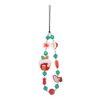 6PCS Beaded Phone Charms Strap Fruit Star Faux Pearl Rainbow Beads Phone Chains Beaded Lanyard for Camera Key Wallet Valentines Day Gifts for Her Women - style: Style3-16