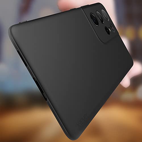 X-level for Samsung Galaxy S21 Ultra Case Slim Fit Soft TPU Super Ultra-Thin [Guardian Series] Phone Back Cover Light Protective Matte Finish Coating Cases for Galaxy S21 Ultra,Black - color: Black(Camera Updated)