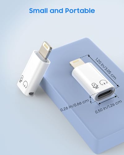 MoKo for DJI Mic Mini USB-C to Lightning Adapter, Not for DJI Mic Mobile - size: 2 Pack