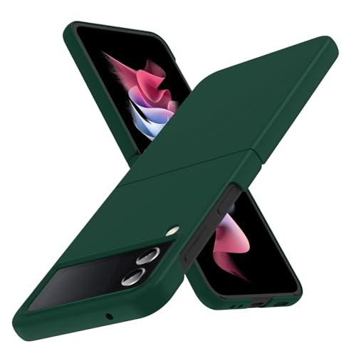 for Galaxy Z Flip 4 Case,Lightweight,Slim Fit Dark Green | Hard PC material, slim thin lightweight profile, precise rugged fit, shockproof scratch resistant protective - color: Dark Green, size: For Galaxy Z Flip 4
