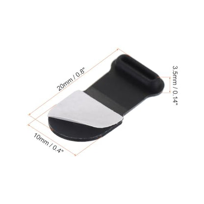 MECCANIXITY 4pcs Anti-Lost Anti Dust Plug, Micro USB Port Dust Covers Caps Silicone for Phone, Black - color: Black