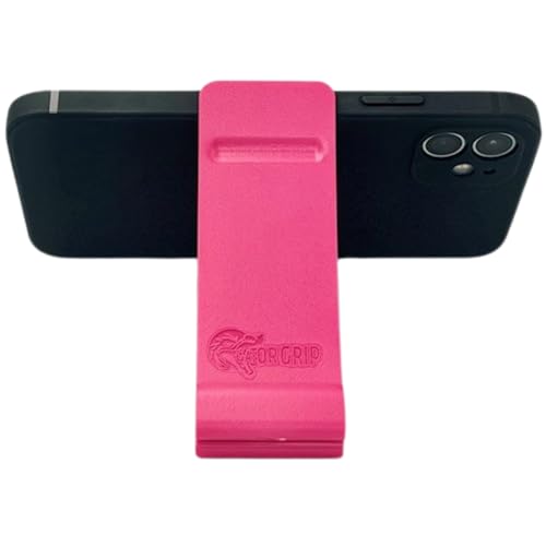 Gator Grip Phone Stand - Cell Phone Holder Stand for Desk Nightstand Kitchen - Compatible with iPhone, Android and Most Smartphones up to 6.8" on Width of Phone (Magenta) - color: Magenta