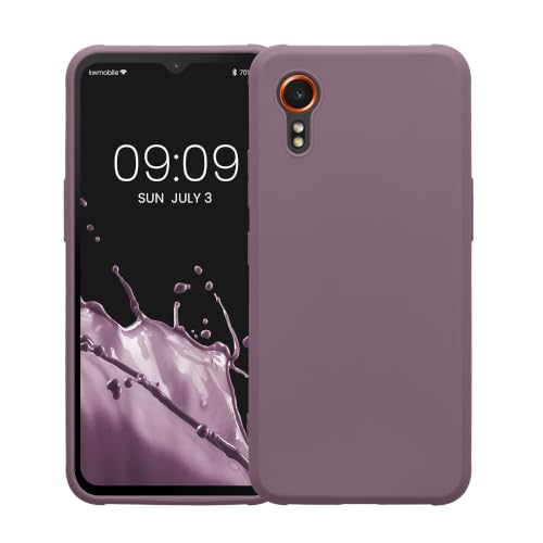 kwmobile Case Compatible with Samsung Galaxy Xcover7 Case - Soft Slim Protective TPU Silicone Cover - Pale Iris - color: Pale Iris