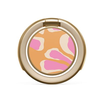 BURGA Cell Phone Ring, Holder Grip and Stand - Finger Phone Grip for Back of Smartphone Case, Kickstand 360 Rotation, Universal Ring for iPhone Samsung Galaxy Huawei Google Pixel, Stylish Accessories - color: Aloha, style: Gold