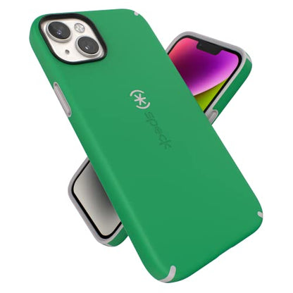 Speck iPhone 15 Plus & 14 Plus Case - Drop Protection, Scratch Resistant, Built for MagSafe iPhone Case, Soft Touch Coating - 6.7" iPhone Case, Dual Layer - Renew Green/Sweater Grey CandyShell Pro - color: Renew Green/Sweater Grey