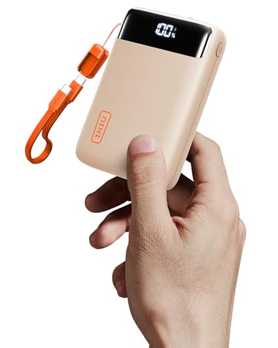 INIU Portable Charger, Smallest 20000mAh 22.5W Fast Charging Power Bank - color: Beige White