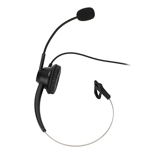 H360 3.5MV Phone Headphone, Wired Business Headset with Noise C Mic, Single Ear Headset for Call Center Customer Service, 3.5mm Elbow Plug with Volume