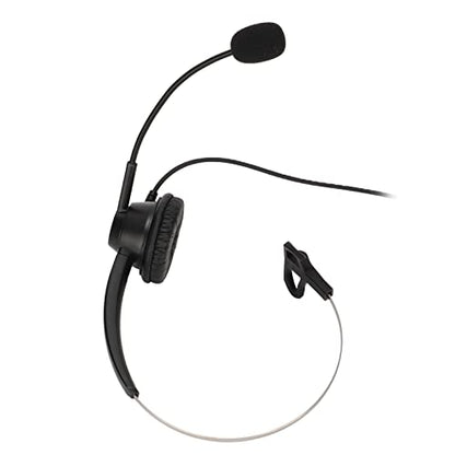 H360 3.5MV Phone Headphone, Wired Business Headset with Noise C Mic, Single Ear Headset for Call Center Customer Service, 3.5mm Elbow Plug with Volume