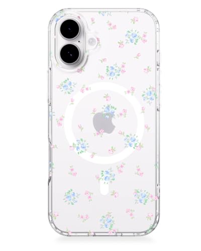 Feams for iPhone 16 Plus Case [Compatible with Magsafe] Slim Shockproof Protective Clear Phone Cover for iPhone 16 Plus 6.7" Women Girls, Cottage Rose - color: Cottage Rose, size: for iPhone 16 Plus (6.7 Inch)