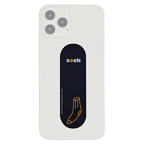 Momostick Flatstick, Cell Phone Finger Grip Strap Holder for Hand, Cell Phone Stand, New Slim Finger Loop Selfie Grip Compatible with Most Smartphones -Sock - color: Sock