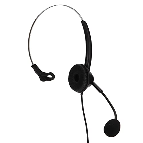 H360-3.5 Single Sided Telephone Headset, Monaural Business Headset with Noise Reduction Mic, Lightweight Comfortable Call Center Headset with 3.5mm Plug for Customer Service and
