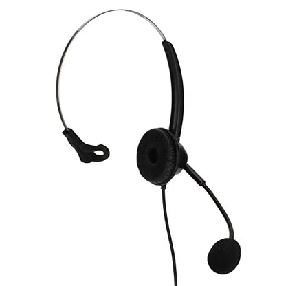 H360-3.5 Single Sided Telephone Headset, Monaural Business Headset with Noise Reduction Mic, Lightweight Comfortable Call Center Headset with 3.5mm Plug for Customer Service and
