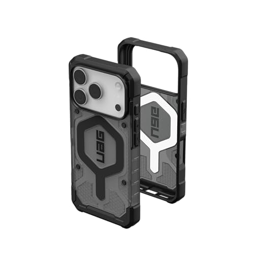 URBAN ARMOR GEAR UAG Designed for iPhone 17 Pro Case Pathfinder Clear - Compatible with MagSafe Military Grade Protective Cover, Ash/Black - color: Pathfinder Clear - Ash/Black