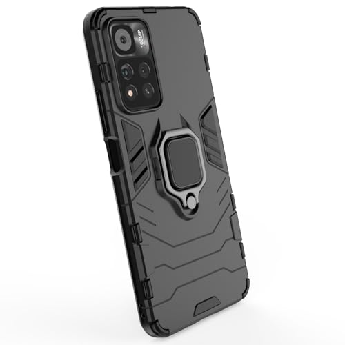 Max Power Digital Magnet Case for Xiaomi Redmi Note 11 Pro Shockproof Hard Phone Cover with Grip, Metal Ring Kickstand Bumper Shell [Compatible with Magnetic Car Mount] (Navy) - color: Navy, size: Xiaomi Redmi Note 11 Pro