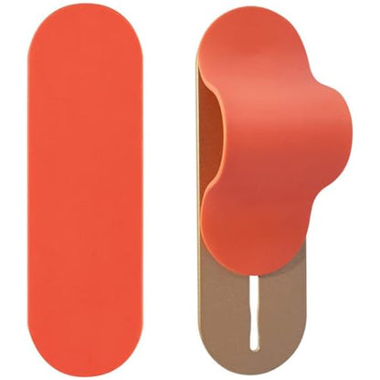 MULTI BAND Original Phone Grip, Secure Hand Strap Holder, Slim Fashionable Finger Loop Selfie Grip, Phone Stand Compatible with Most Smartphones - color: Matte Orange