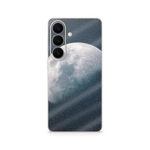 Glossy Glitter Phone Skin Compatible with Samsung Galaxy S26 - Moon - Premium 3M Vinyl Protective Wrap Decal Cover - Easy to Apply | Crafted in the USA by MightySkins - color: Moon, size: Galaxy S26 (Back Wrap), style: Glossy Glitter Finish