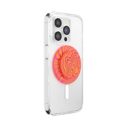 PopSockets Phone Grip for MagSafe, Magnetic Holder- Swirl Orange - color: Swirl Orange, style: MagSafe