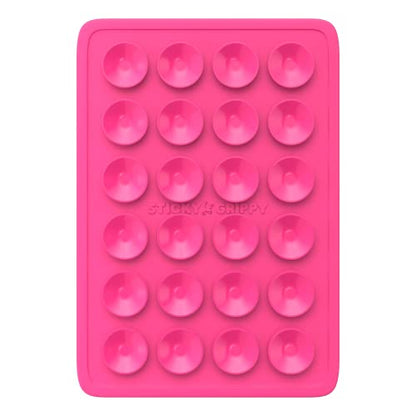 StickyGrippy Suction Phone Case Mount, Sillicon Adhesive Phone Accessory for iPhone and Android, Hands-Free Strong Grip Mirror Shower Phone Holder, Tiktok Videos and Selfies (Pink) - color: Pink