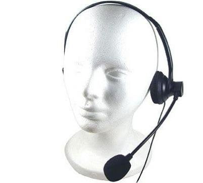 WIRED Headset MONO Hands-free Headphone 3.5mm Earphone w Boom Mic Single Earbud [Black] for Consumer Cellular ZTE Avid 828 - Consumer Cellular ZTE Avid 916 - Cricket Alcatel Idol 4