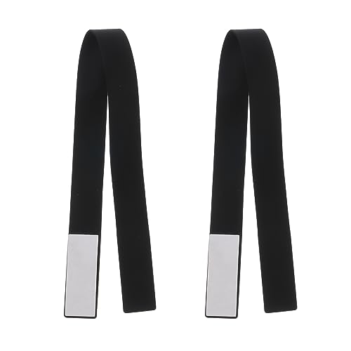 MECCANIXITY Phone Grip Strap Wrist Strap Silicone Elastic Cord Black 2Pcs - color: Black