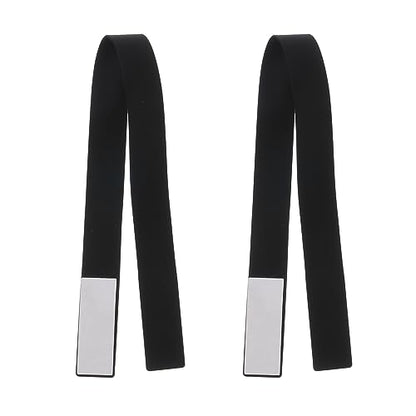 MECCANIXITY Phone Grip Strap Wrist Strap Silicone Elastic Cord Black 2Pcs - color: Black